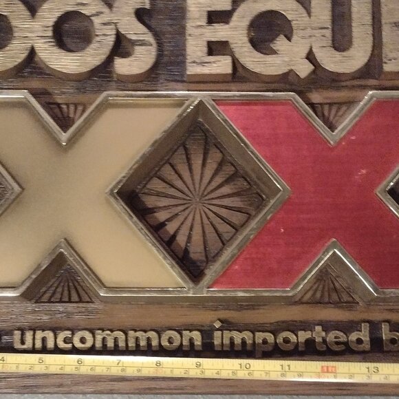 Vintage Dos Equis plastic beer sign great for man cave - Picture 3 of 4